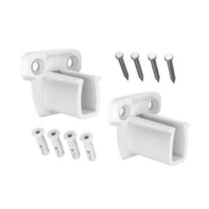 10/$25🦋 Set of 2 NIB Closemaid White Fixed Mounts Side Wall Brackets